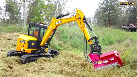 mini excavator tree mulcher|mini excavator forestry mulcher attachment.